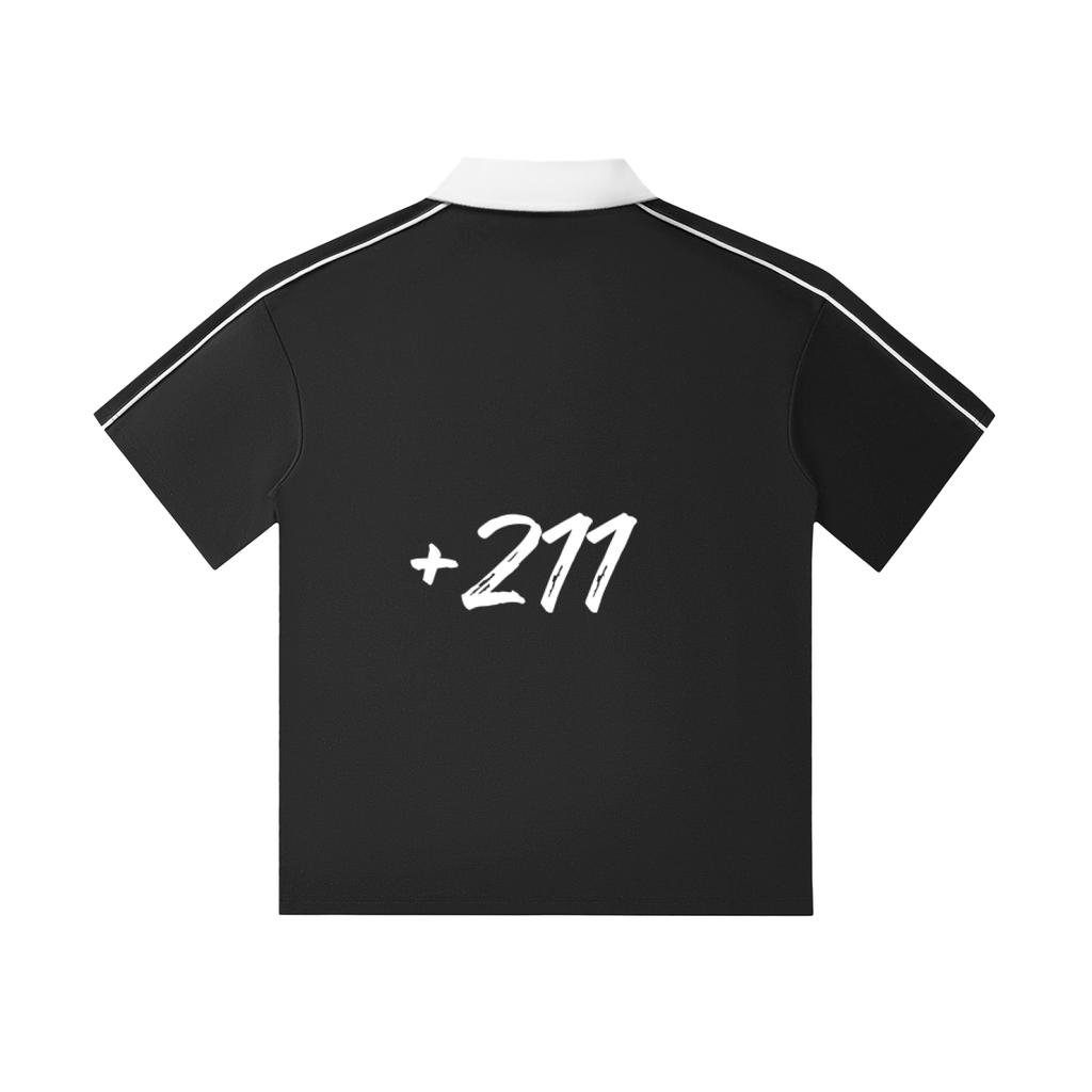Contrast Collar Short-Sleeve Polo Shirt