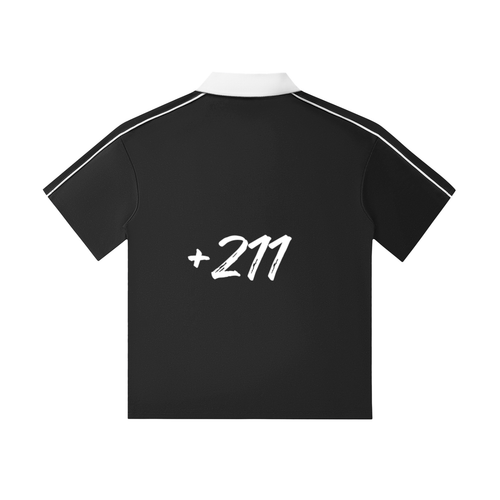Contrast Collar Short-Sleeve Polo Shirt