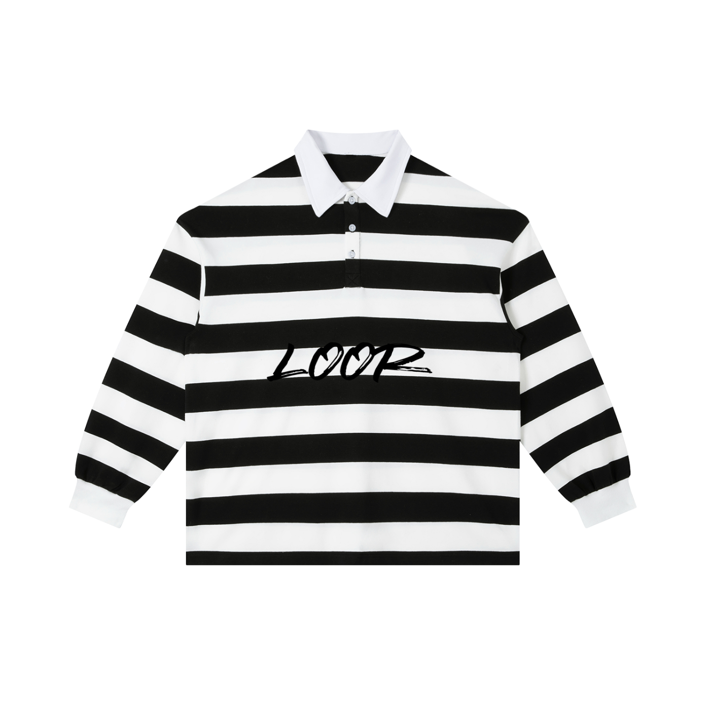 Color Block Stripe Polo Shirt